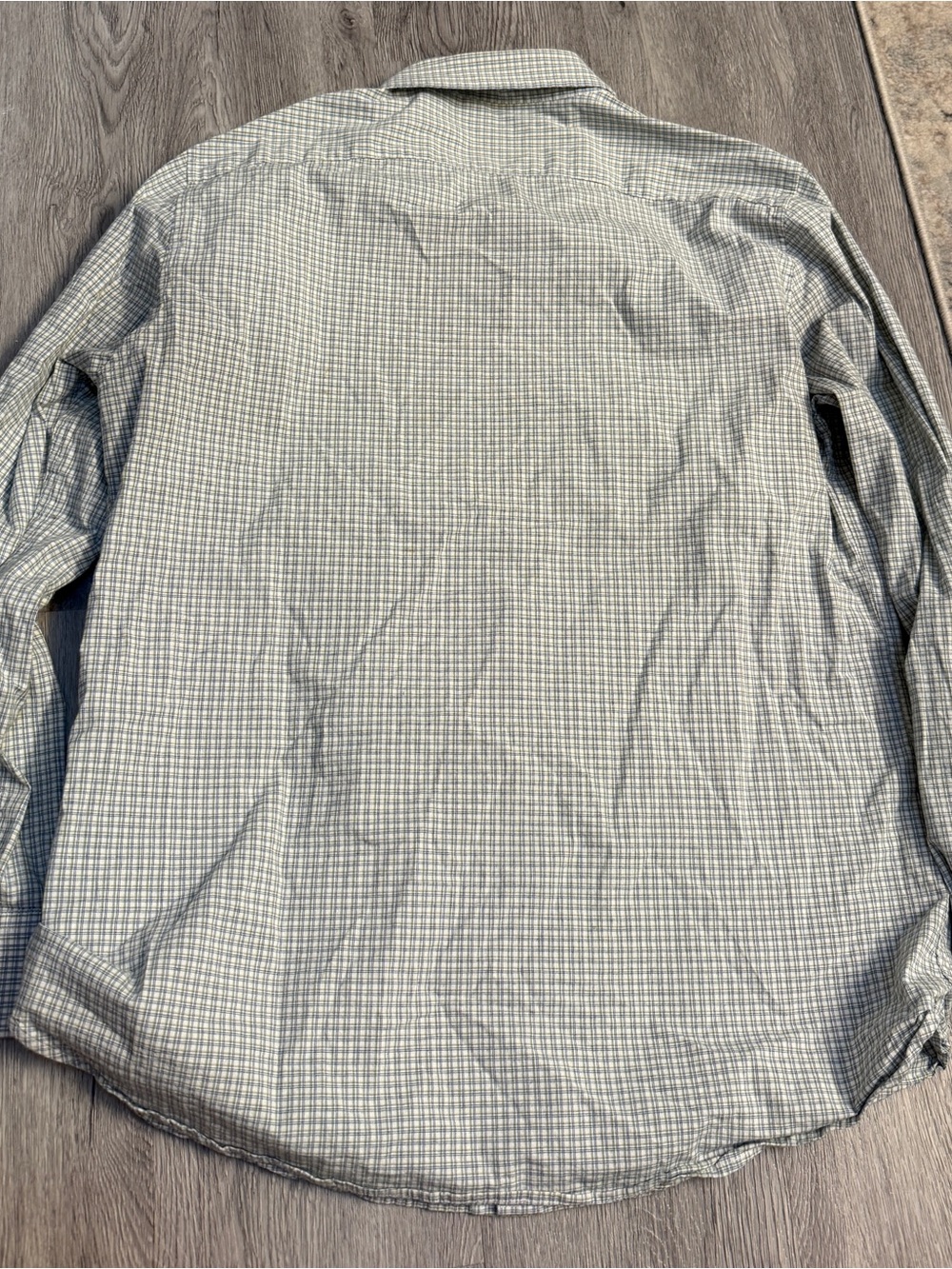 Banana Republic Button-Down Shirt Men's XL White/Green/Blue Slim Fit Long Sleev - Picture 8 of 8